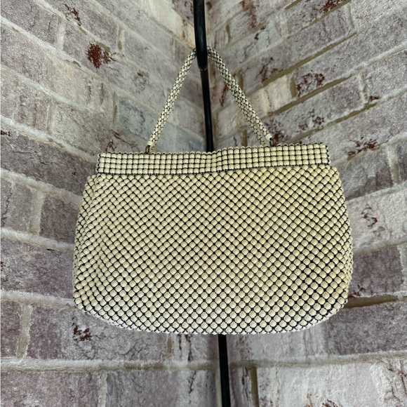 Vintage ivory metal mesh handbag - Picture 1 of 8